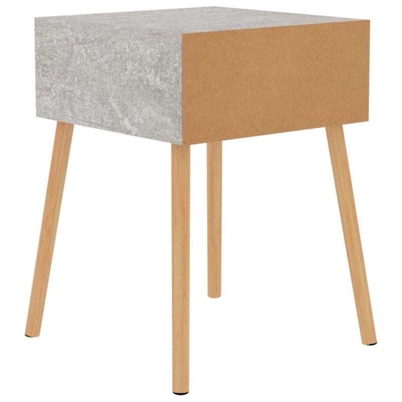 vidaXL 2 db betonszürke szerelt fa éjjeliszekrény 40 x 40 x 56 cm