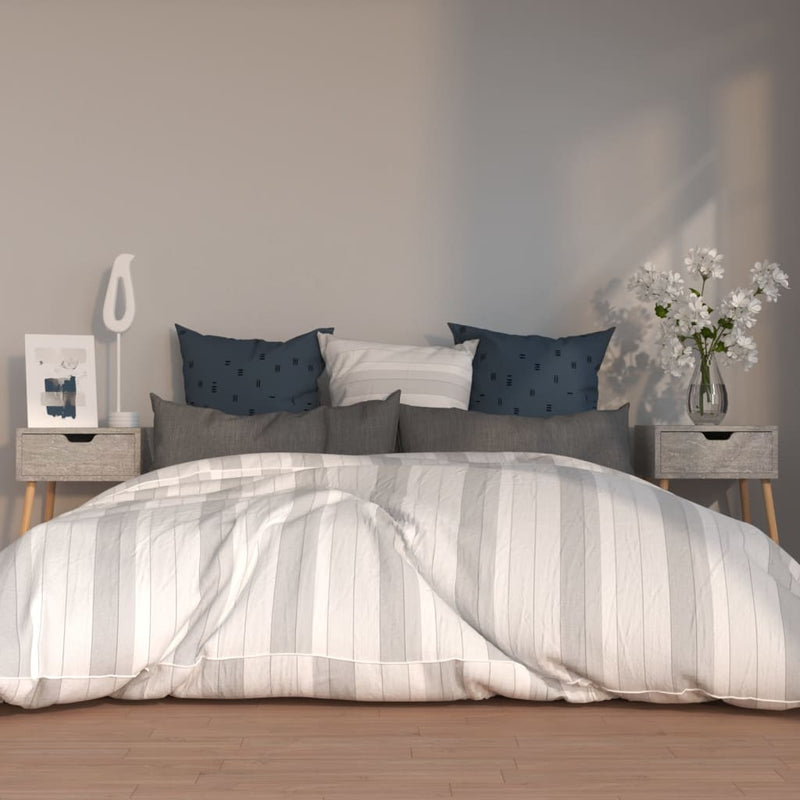 vidaXL 2 db betonszürke szerelt fa éjjeliszekrény 40 x 40 x 56 cm