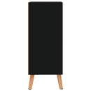 vidaXL magasfényű fekete szerelt fa tálalószekrény 60 x 30 x 72 cm