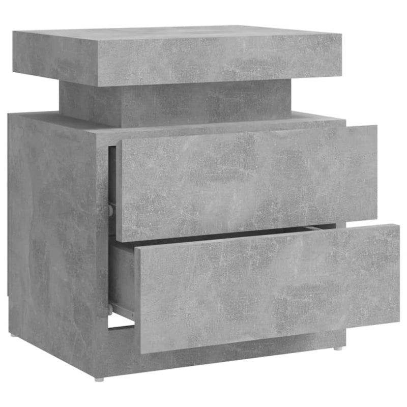 vidaXL betonszürke szerelt fa éjjeliszekrény 45 x 35 x 52 cm