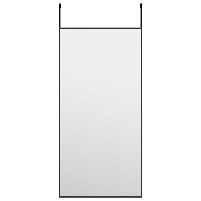 vidaXL fekete üveg és alumínium ajtótükör 30 x 60 cm