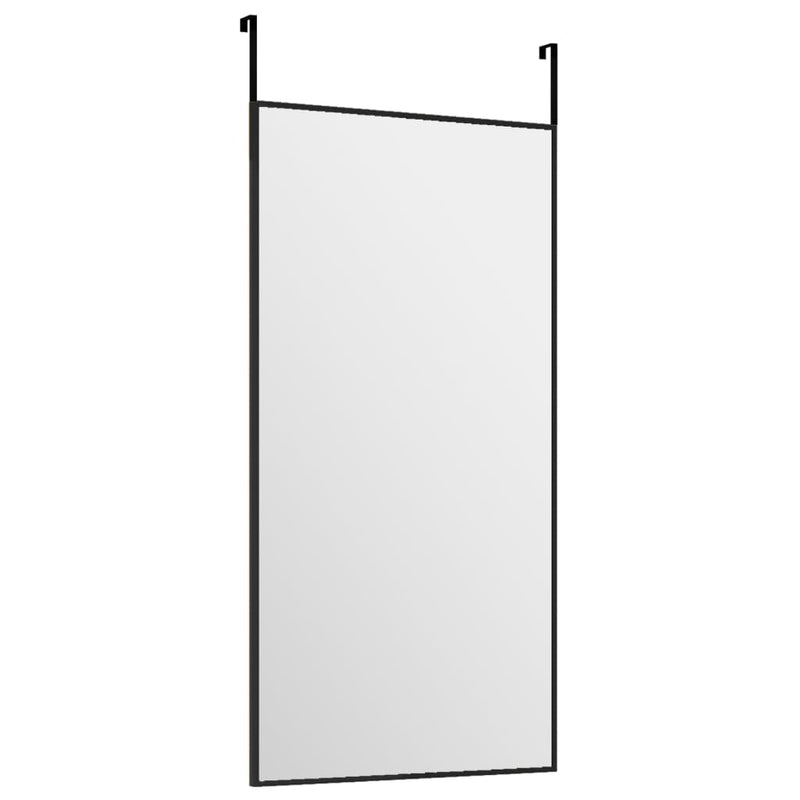 vidaXL fekete üveg és alumínium ajtótükör 30 x 60 cm