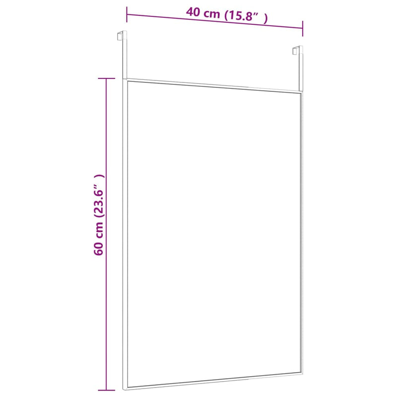 vidaXL arany üveg és alumínium ajtótükör 40x60 cm