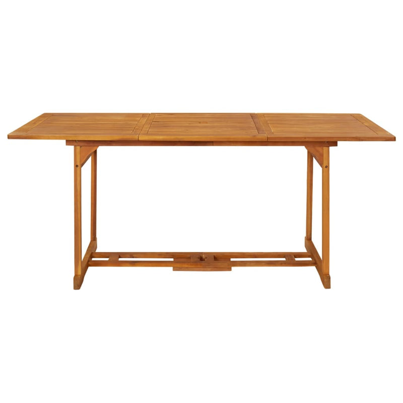 vidaXL tömör akácfa kerti étkezőasztal 180 x 90 x 75 cm