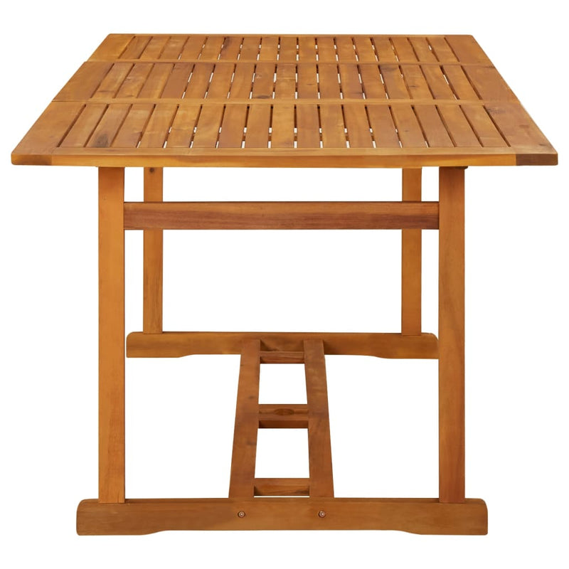 vidaXL tömör akácfa kerti étkezőasztal 180 x 90 x 75 cm