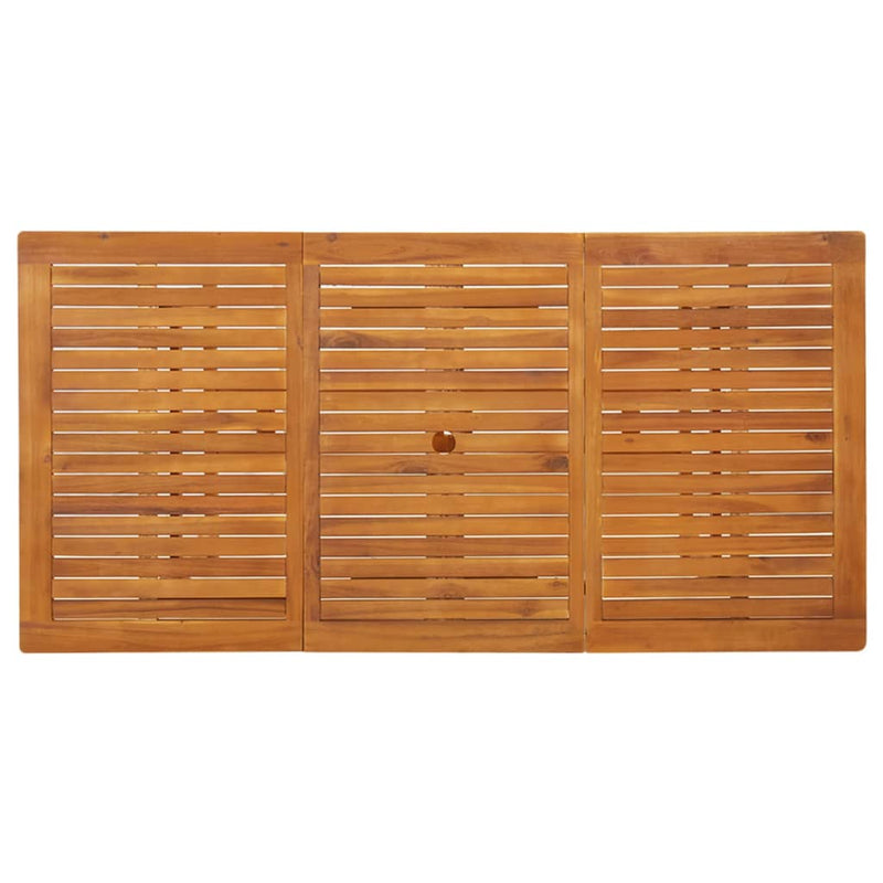 vidaXL tömör akácfa kerti étkezőasztal 180 x 90 x 75 cm