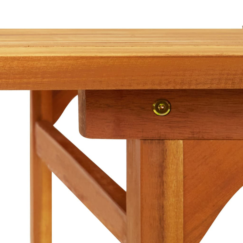 vidaXL tömör akácfa kerti étkezőasztal 180 x 90 x 75 cm