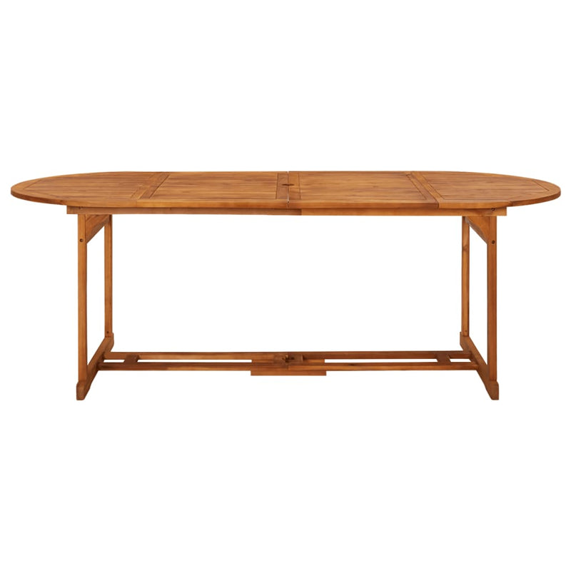 vidaXL tömör akácfa kerti étkezőasztal 220 x 90 x 75 cm