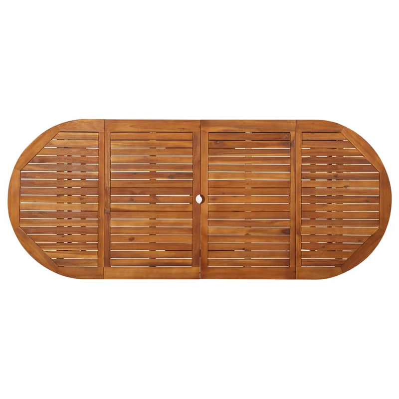 vidaXL tömör akácfa kerti étkezőasztal 220 x 90 x 75 cm