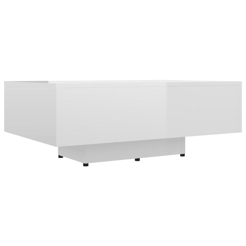 vidaXL magasfényű fehér szerelt fa dohányzóasztal 85 x 55 x 31 cm