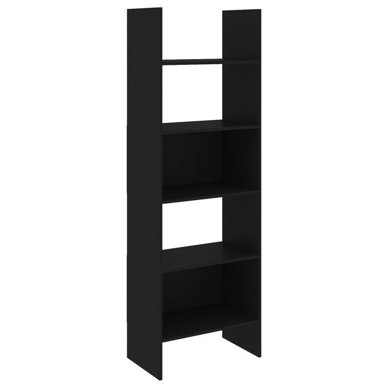 vidaXL fekete szerelt fa könyvszekrény 60 x 35 x 180 cm