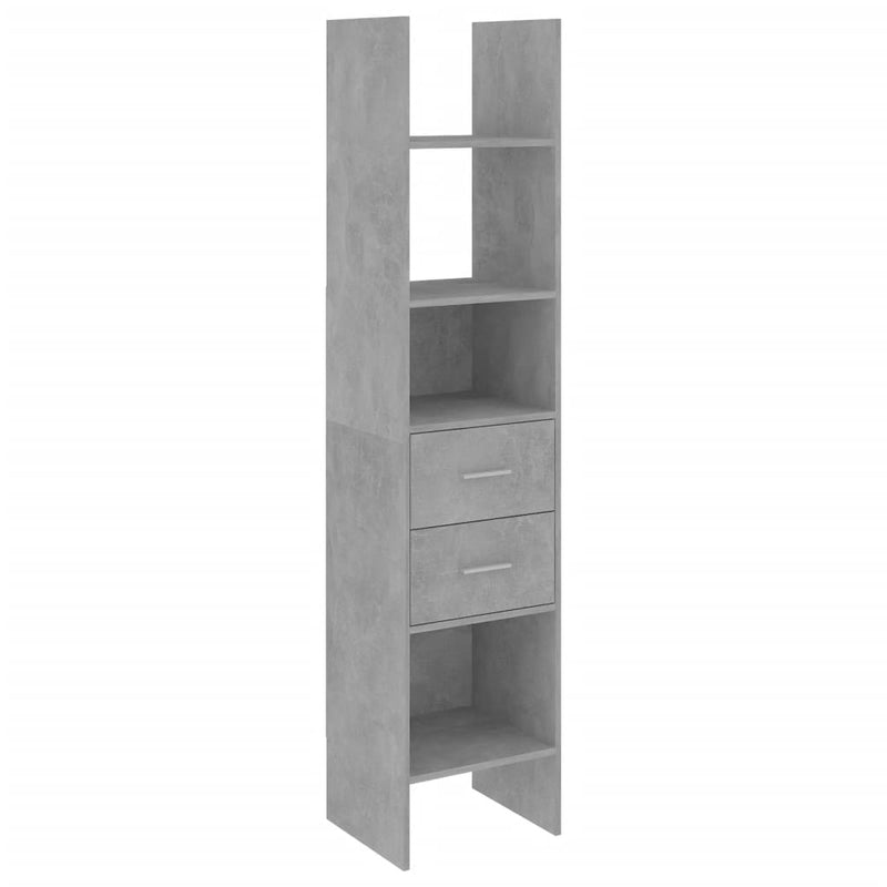 vidaXL betonszürke szerelt fa könyvszekrény 40 x 35 x 180 cm