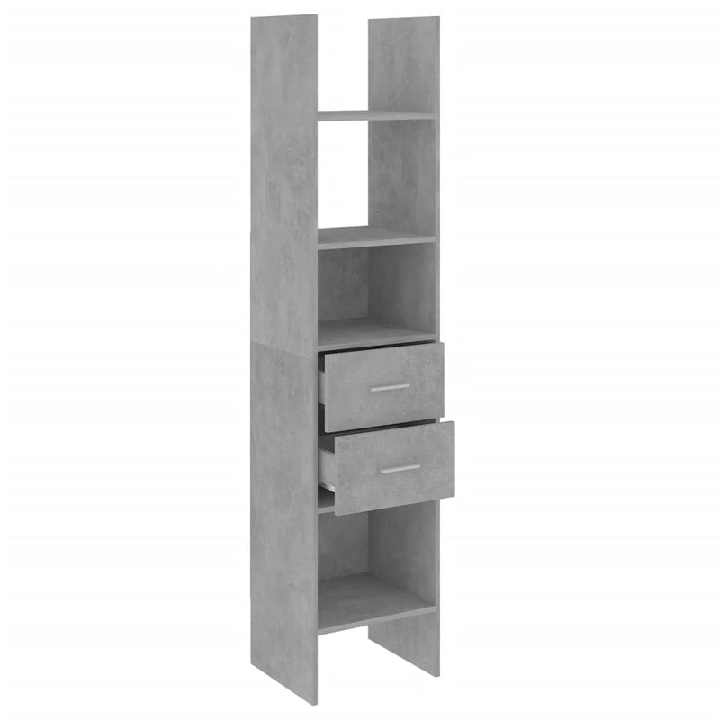 vidaXL betonszürke szerelt fa könyvszekrény 40 x 35 x 180 cm