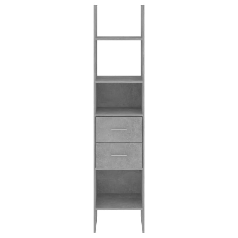 vidaXL betonszürke szerelt fa könyvszekrény 40 x 35 x 180 cm