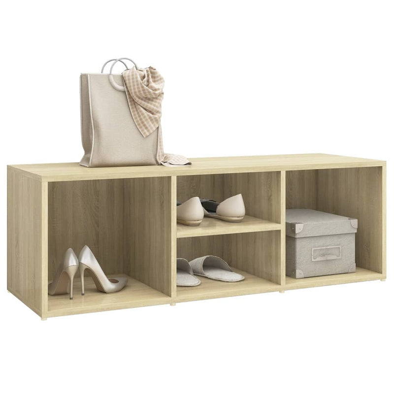 vidaXL sonoma tölgy színű szerelt fa cipőtároló pad 105 x 35 x 35 cm