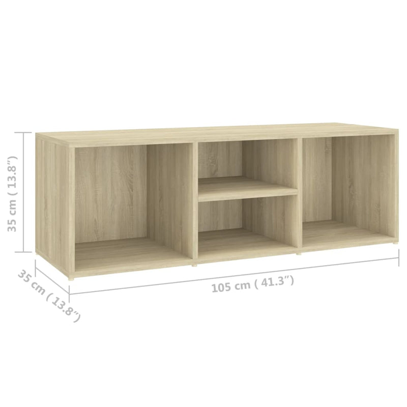 vidaXL sonoma tölgy színű szerelt fa cipőtároló pad 105 x 35 x 35 cm