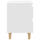 vidaXL fehér éjjeliszekrény tömör fenyőfa lábakkal 40 x 35 x 50 cm