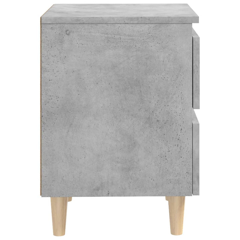 vidaXL betonszürke éjjeliszekrény tömör fenyőfa lábakkal 40x35x50 cm
