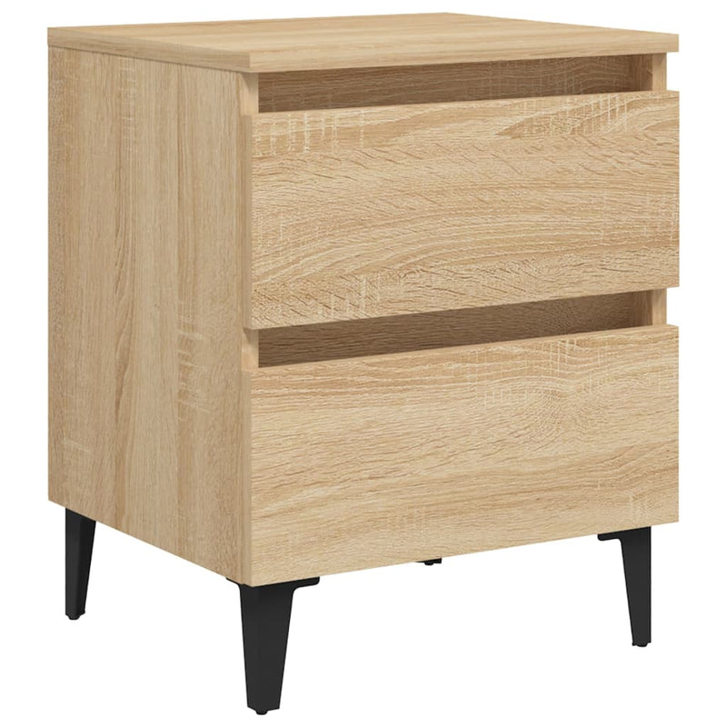 vidaXL 2 db sonoma tölgy színű szerelt fa éjjeliszekrény 40x35x50 cm