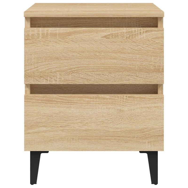 vidaXL 2 db sonoma tölgy színű szerelt fa éjjeliszekrény 40x35x50 cm