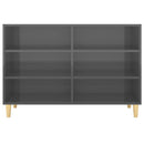 vidaXL magasfényű szürke szerelt fa tálalószekrény 103,5 x 35 x 70 cm