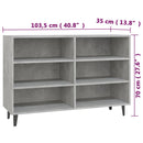 vidaXL betonszürke szerelt fa tálalószekrény 103,5 x 35 x 70 cm