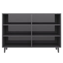 vidaXL magasfényű szürke szerelt fa tálalószekrény 103,5 x 35 x 70 cm