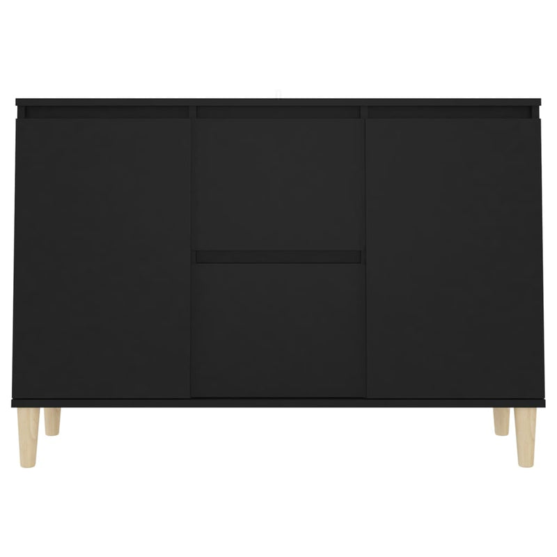 vidaXL fekete szerelt fa tálalószekrény 101 x 35 x 70 cm