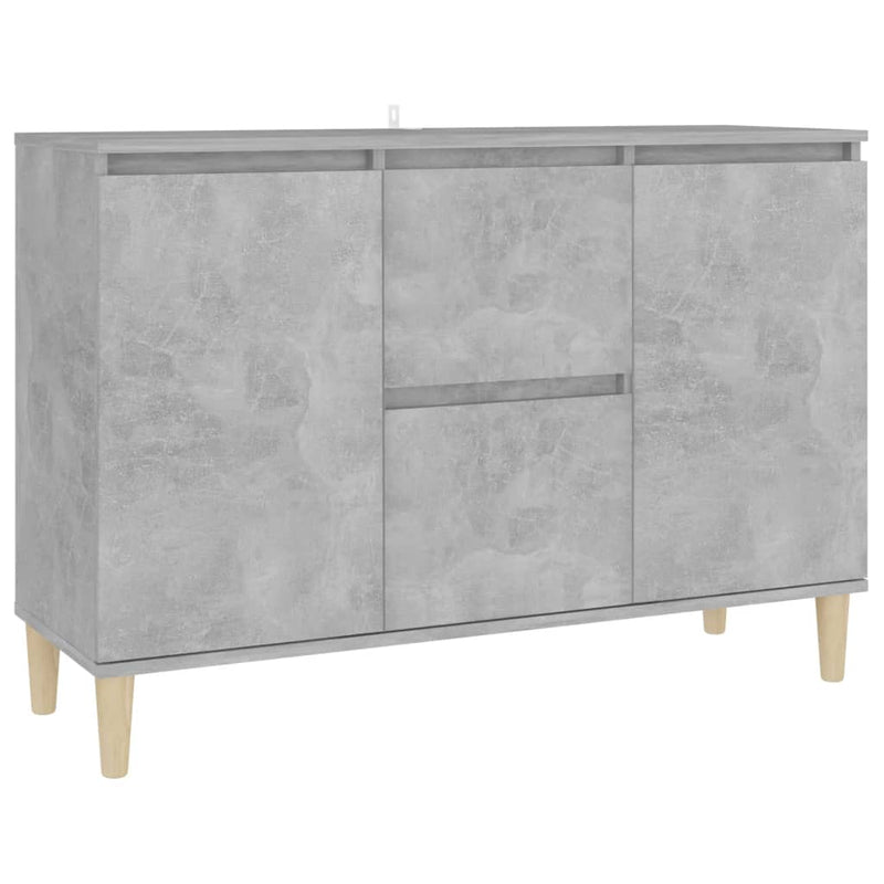 vidaXL betonszürke szerelt fa tálalószekrény 101 x 35 x 70 cm