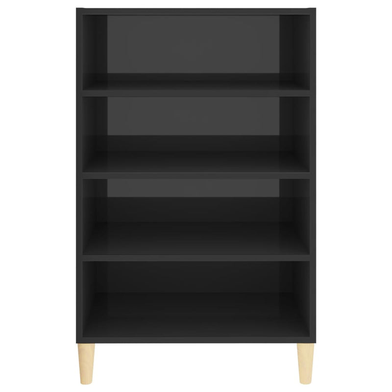 vidaXL magasfényű szürke szerelt fa tálalószekrény 57 x 35 x 90 cm