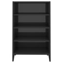 vidaXL magasfényű szürke szerelt fa tálalószekrény 57 x 35 x 90 cm