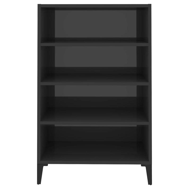 vidaXL magasfényű szürke szerelt fa tálalószekrény 57 x 35 x 90 cm