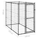 vidaXL kültéri acél kutyakennel 110 x 220 x 180 cm