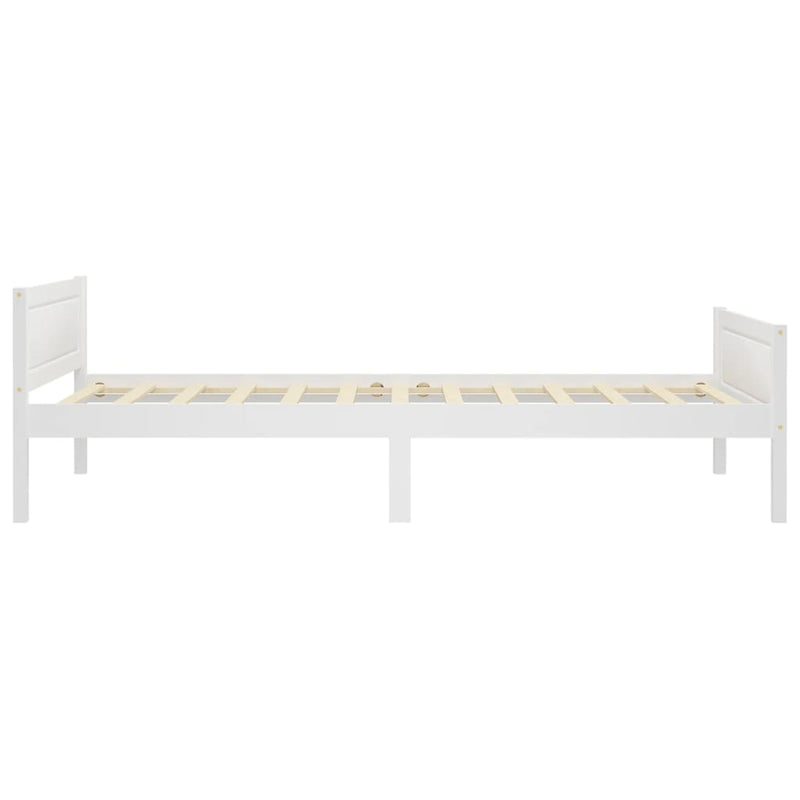 vidaXL fehér tömör fenyőfa ágykeret 100 x 200 cm