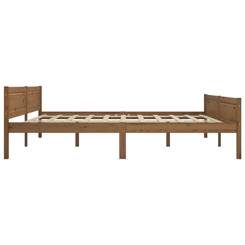 vidaXL mézbarna tömör fenyőfa ágykeret 180 x 200 cm