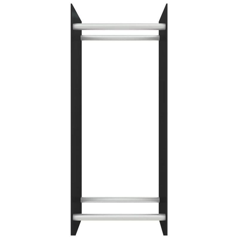 vidaXL fekete edzett üveg tűzifatároló 40 x 35 x 100 cm