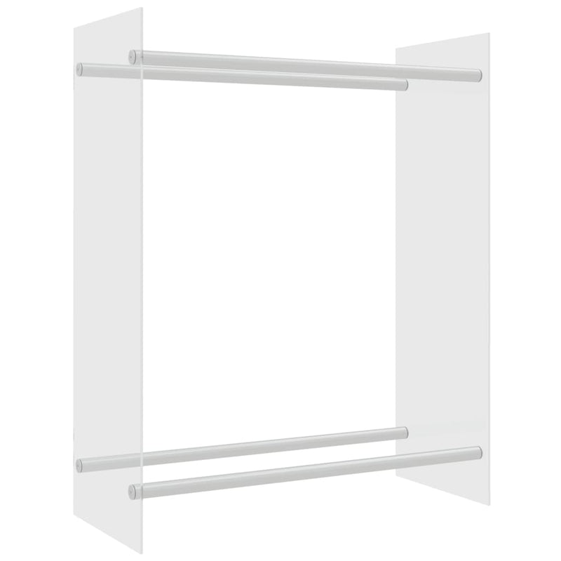 vidaXL átlátszó edzett üveg tűzifatároló 80 x 35 x 100 cm