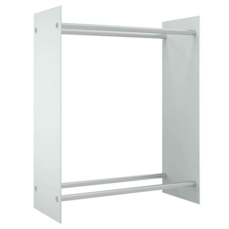 vidaXL fehér edzett üveg tűzifatároló 80 x 35 x 100 cm
