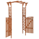vidaXL tömör fenyőfa pergola kapuval 116 x 40 x 204 cm