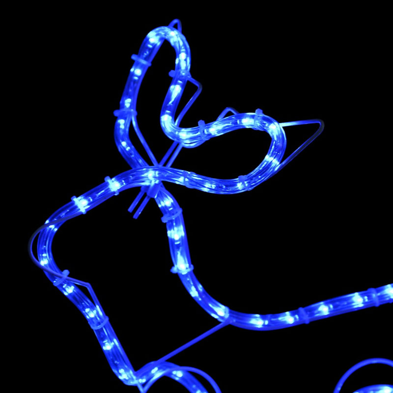 vidaXL rénszarvas és szán kültéri karácsonyi dekoráció 252 LED-del