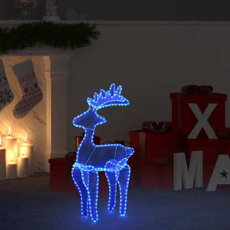 vidaXL rénszarvasos karácsonyi dísz hálóval és 306 LED-del 60x24x89 cm