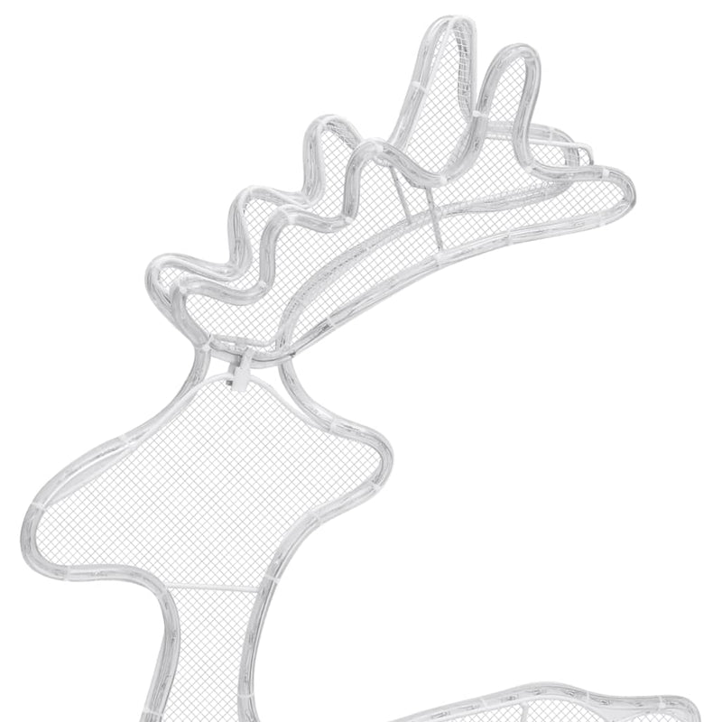 vidaXL rénszarvasos karácsonyi dísz hálóval és 306 LED-del 60x24x89 cm