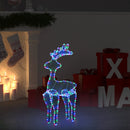vidaXL rénszarvasos karácsonyi dísz hálóval és 306 LED-del 60x24x89 cm