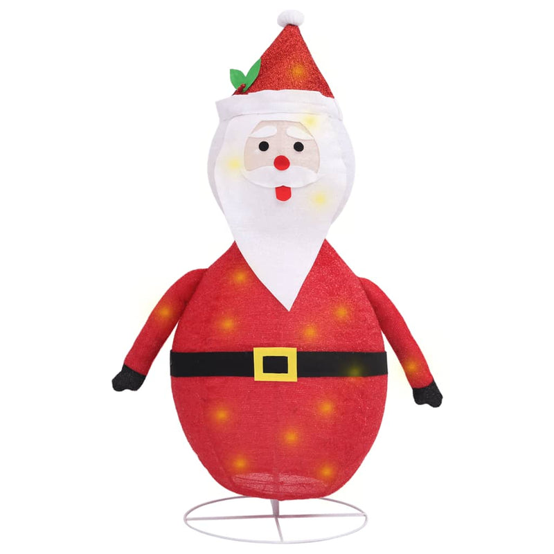 vidaXL dekoratív luxus szövet karácsonyi LED-es Mikulás figura 60 cm