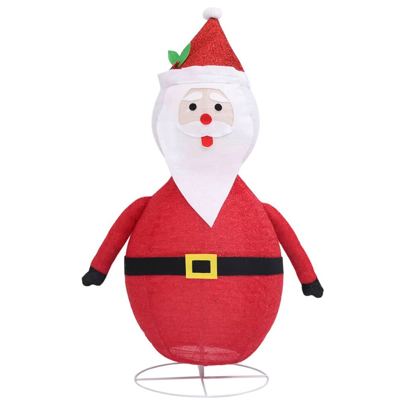 vidaXL dekoratív luxus szövet karácsonyi LED-es Mikulás figura 60 cm