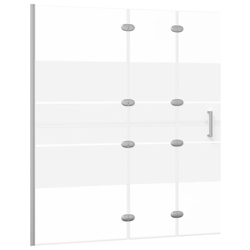 vidaXL fekete ESG zuhany-harmonikaajtó 120 x 140 cm