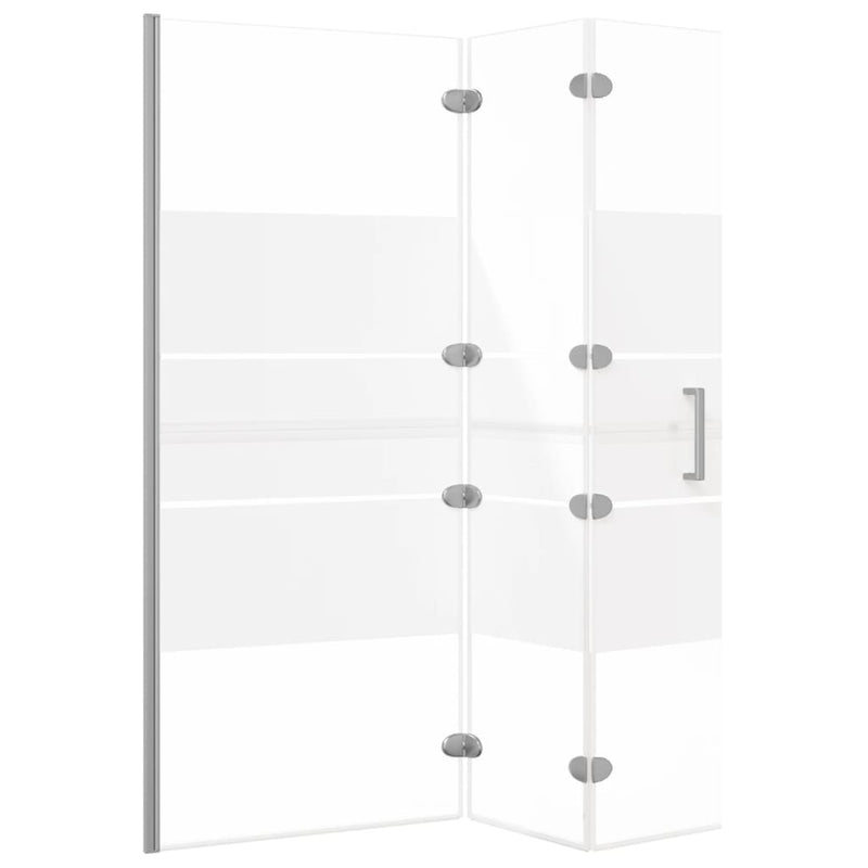 vidaXL fekete ESG zuhany-harmonikaajtó 120 x 140 cm