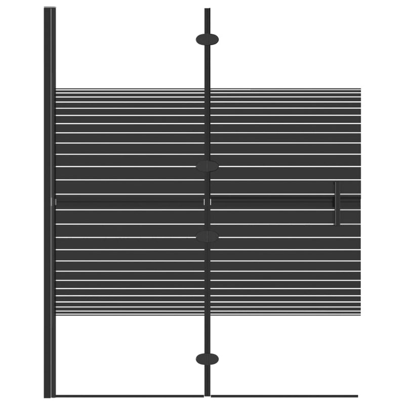 vidaXL fekete ESG zuhanykabin összecsukható ajtóval 100 x 140 cm