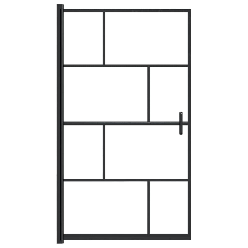 vidaXL fekete ESG zuhanykabin 80 x 140 cm