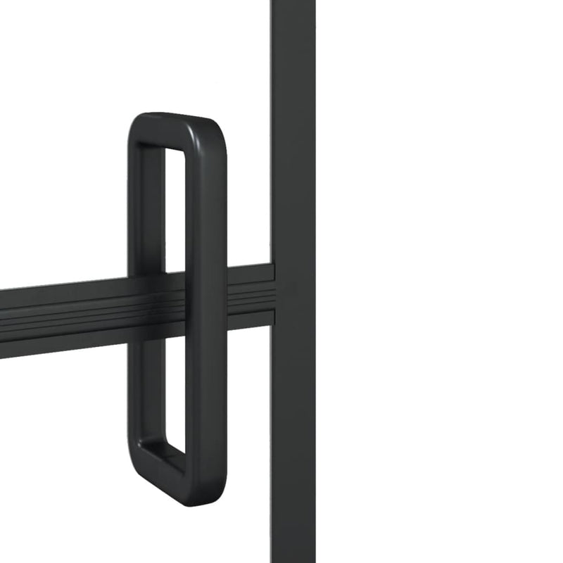 vidaXL fekete ESG zuhanykabin 80 x 140 cm